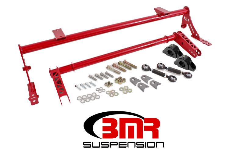 Ford Mustang Sway Bar Kit - Rear - BMR Suspension - Xtreme Anti-Roll Bar, Hollow 35mm, Delrin Bushings - Red - `05-`14 Ford Mustang Sway Bar Kit - Rear - BMR Suspension - Xtreme Anti-Roll Bar, Hollow 35mm, Delrin Bushings - Red - `05-`14
